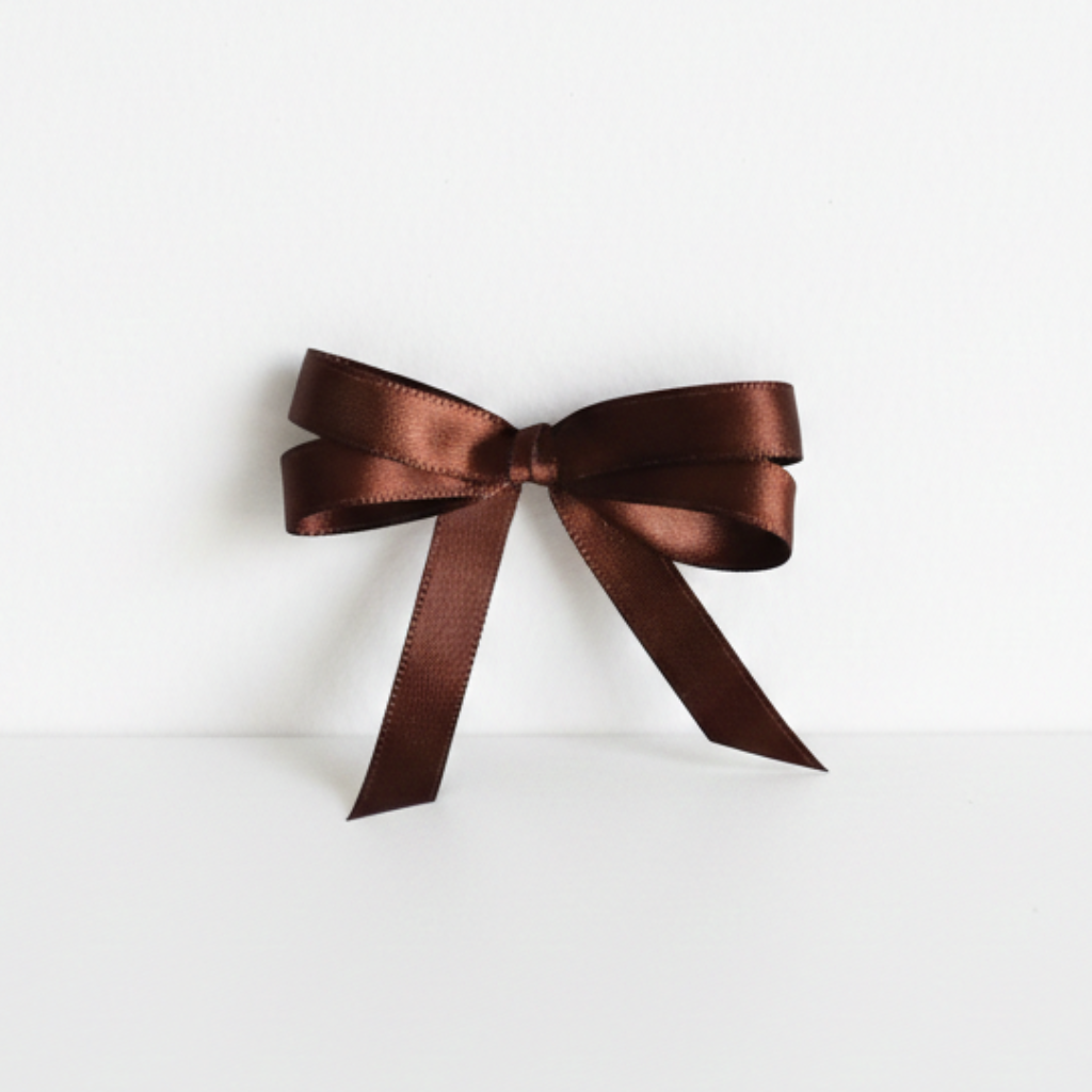 Atlasová stuha 10 mm / 3 m – hnědá – dekorativní mašle a dárky